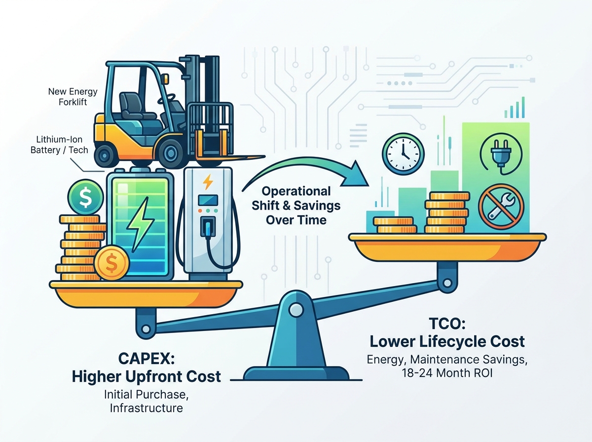 New energy forklift truck specifications and pricing