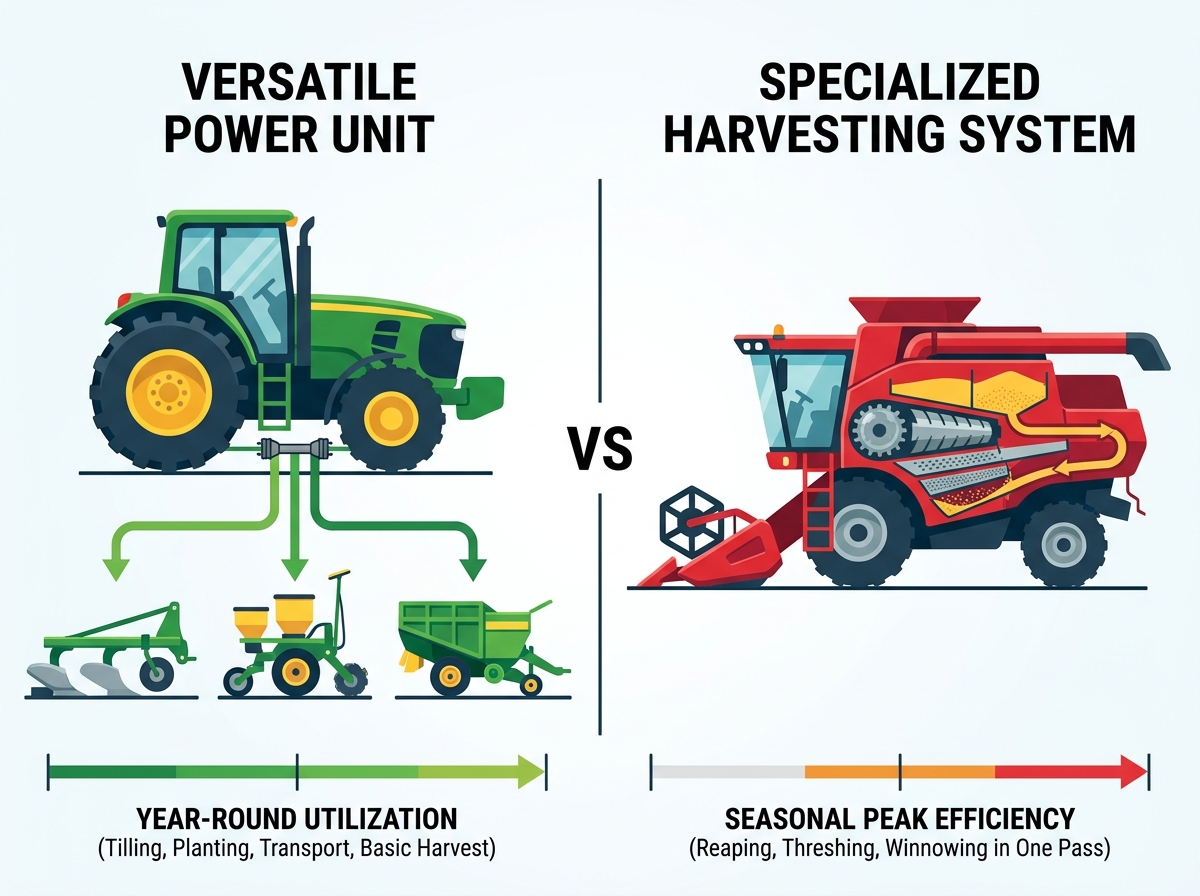 Agricultural equipment in field